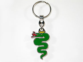 Key fob Alfa snake green