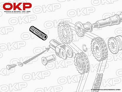Spring for chain tensioner 1300 - 2000cc