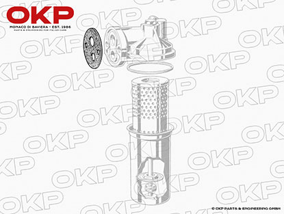 Gasket oil filter flange 750 / 101 / 105 1. series