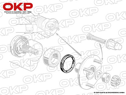 Befestigungsring Radlager hi Rechtsgewinde Alfa 116+75