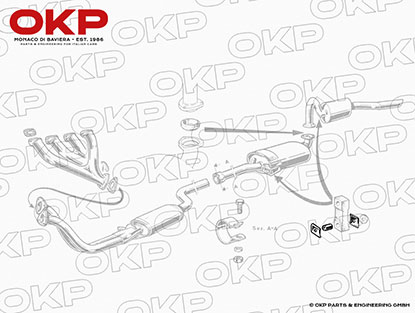 Mounting set for exhaust hanger 101 / 106 / 105