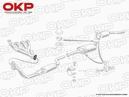 Exhaust manifold / downpipe gasket 750 / 101 / 105