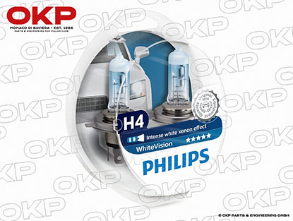 Bulb set (2) Philips Xenon H4 12V 60/55W +60%