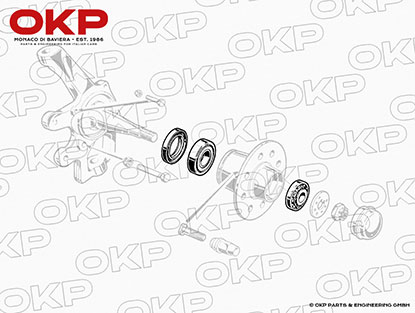 Wheel bearing kit front 1300-2000cc 750 / 101 / 105 SKF