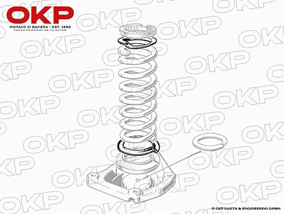 Metal ring for front spring top + bottom 105 - series
