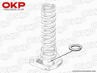 Aluminium spacer for front spring 105/115 10mm 