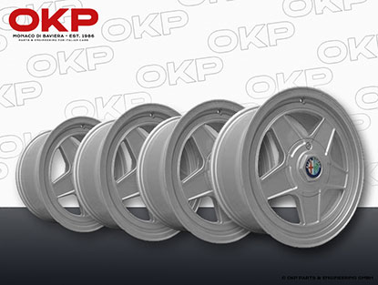 Satz (4) Alufelgen 5-Stern Design 7x15