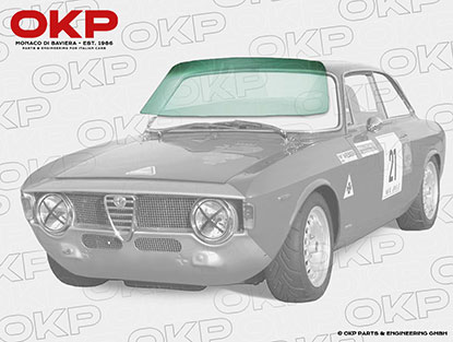 Parabrezza verde / fascia verde GT / GTV  Bertone