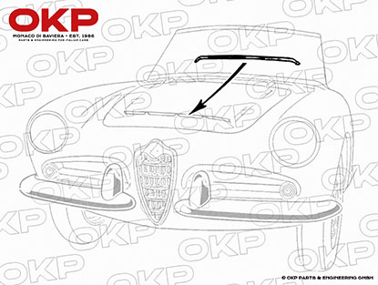 Chromleiste Motorhaube 101 Giulia Spider 1600cc