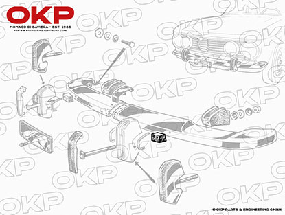 Front left / rear right bumper rubber block GT 2.Series