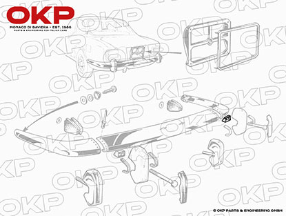 Front left / rear right bumper rubber block GT 2.Series