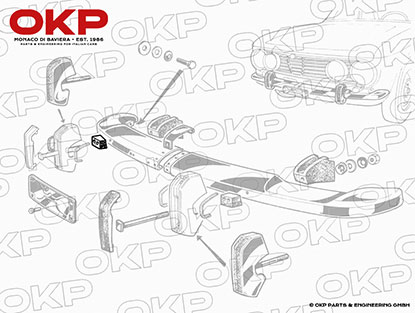 Front right / rear left bumper rubber block GT 2.Series