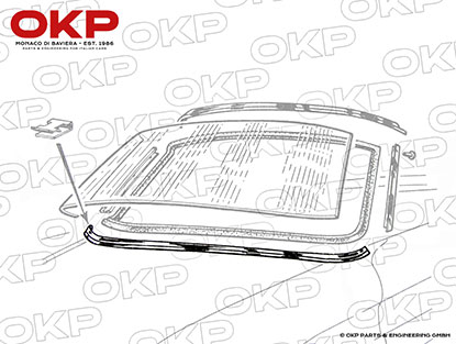 Frontscheibenzierleiste unten für Spider Bj 70 - 93