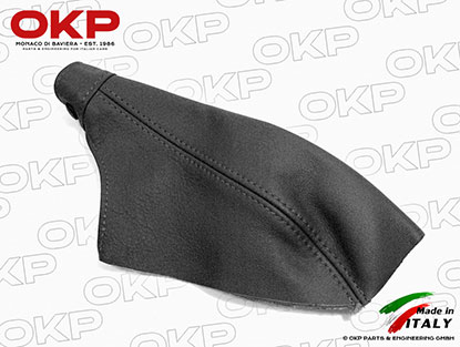 Hand brake covering leather black Spider 86 - 93