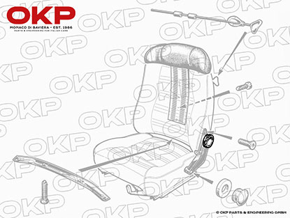 Seat adjuster knob Alfa Romeo / Ferrari / Fiat / Lancia