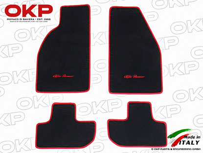 Set floor mats black Velours GTV/Spider 1995-04