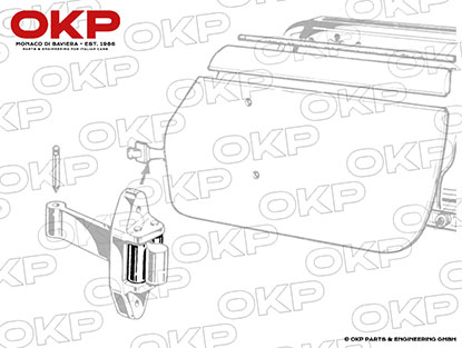 Rolle für Türfangband Bertone 1. S. + Spider / Zagato 