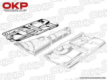 Lamiera completa pavimento destra Spider 1970 - 93