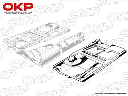 Lamiera completa pavimento sinistra Spider 1970 - 93