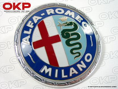Alfa Romeo badge 55mm plastic Milano