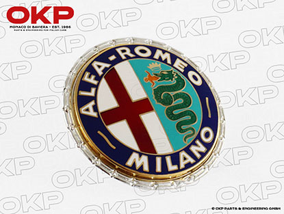Milano enamel badge 55mm (threaded bolts)