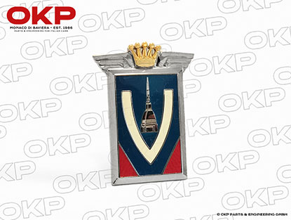 Emblem seitlich Vignale mit Krone emailliert 30 x 53mm