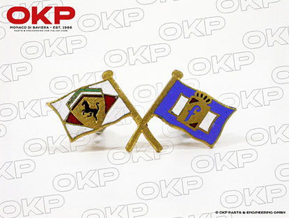 Emblem Ferrari / Pininfarina flags small (enamel)