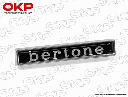 Emblem  Bertone 90 x 14mm Lamborghini / Alfa Romeo
