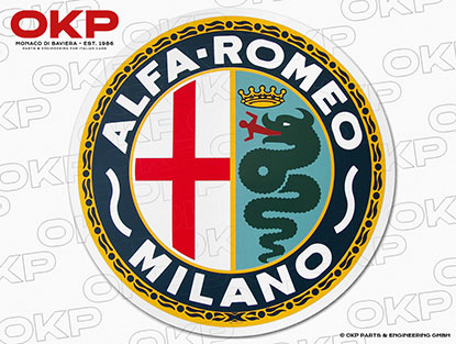 Aufkleber Alfa Romeo Milano (Durchmesser 30cm)