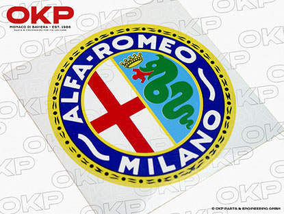 Aufkleber Alfa Romeo Milano  (rund 6,5 cm)