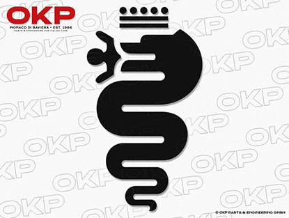 Sticker Alfa snake black (53cm)