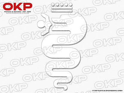 Sticker Alfa snake white (53cm)