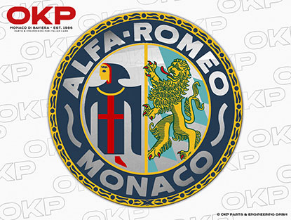 Adesivo Alfa Romeo Monaco rotondo (5cm) argento