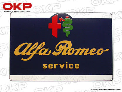 Cartello smaltato Alfa Romeo Service 800 x 550mm