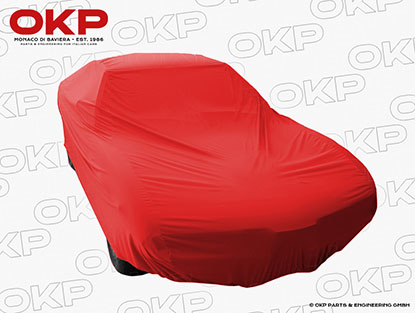 Car Cover Deluxe Satin Red Size M with Bag