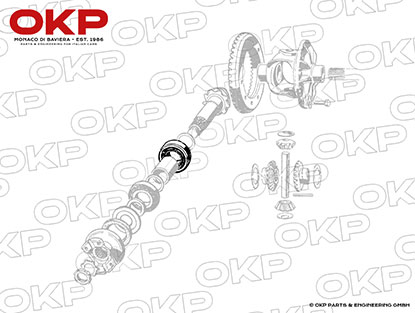 Differential Lager Kegelrad hinten 2000 / 2600 Typen