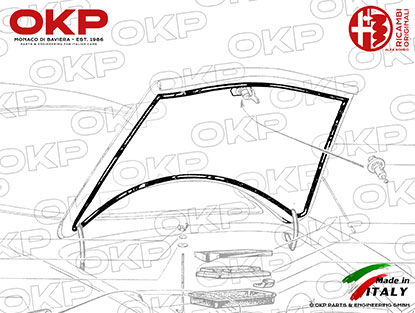 Boot lid frame Alfa Romeo Giulia SS (101) original NOS