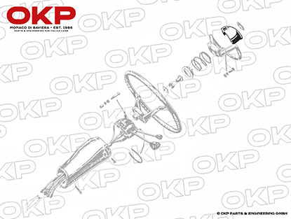 Pralltopf für Lenkrad Giulia 1600 Ti 1. Serie (Soft Kunstst.)