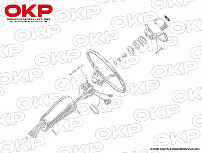 Emblem für Lenkrad Pralltopf Alfa Romeo Giulia 1. Serie