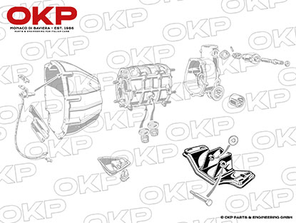 Original NOS transmission crossmember Alfa 105 / 115