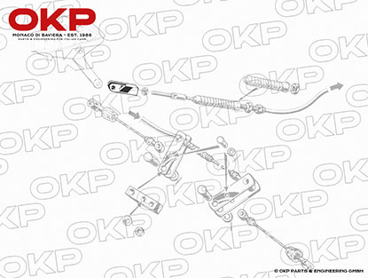Fork piece for Hand brake cable 105 / 115