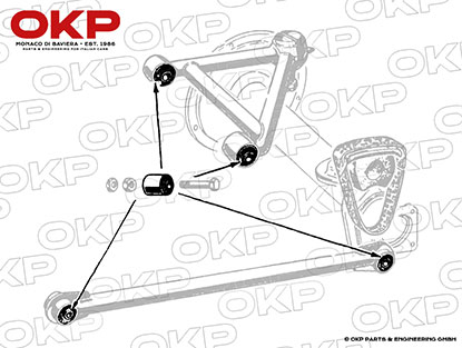 Bush for rear trailing arm 750 / 101 Giulietta (34mm) + 1900