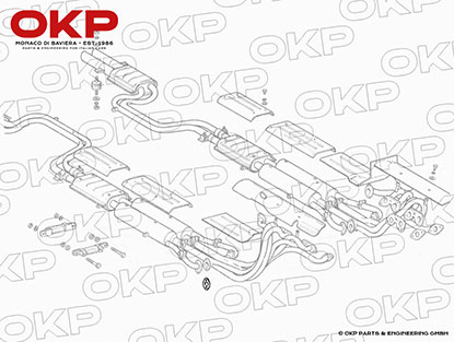 Ferrari Auspuffdichtung vorne Krümmer - Bypass 