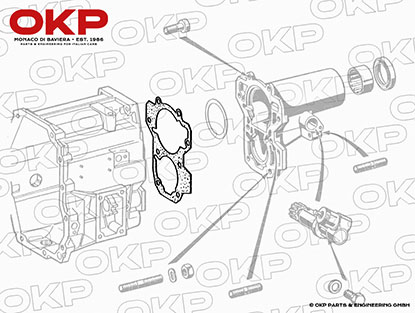Gasket for gearbox rear Alfa Romeo Montreal