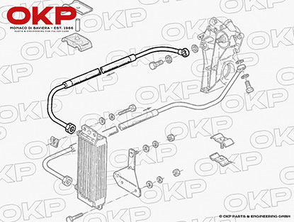 Oil cooler lining 164 Turbo 87 - 92
