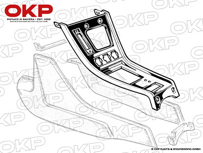Centre console Alfa Romeo Fastback Spider 1970 - 80