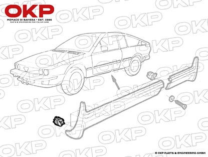 Halteklammer für Schwellerleisten Alfetta GTV4 / GTV6