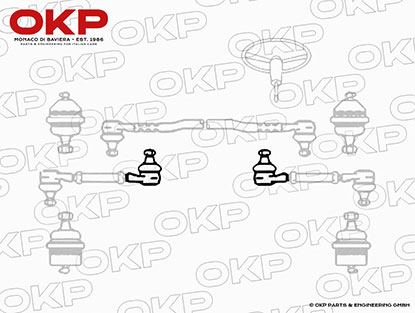 Tie rod end (left hand thread) Lancia Fulvia 1.S. / Flavia