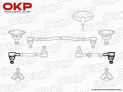 Tie rod end (right hand thread) Lancia Fulvia 2. Series