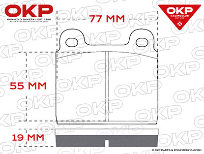 Brake pads front Ferodo Racing GTA/GTAm 19mm DS2500